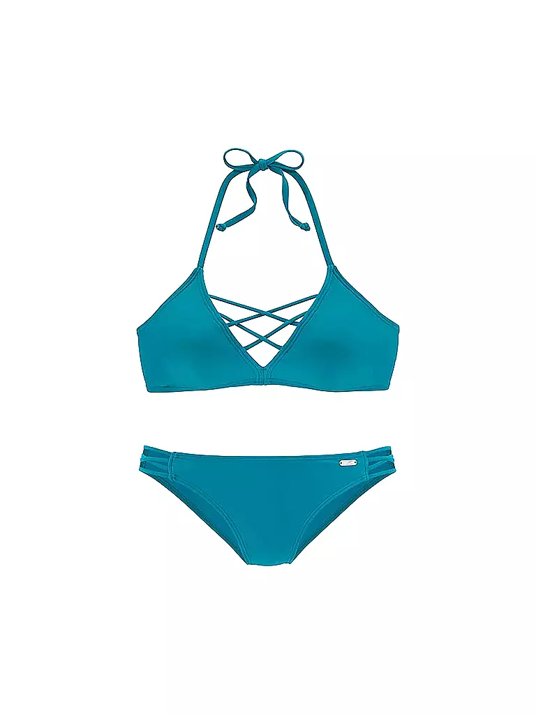 LASCANA Damen Bikini Blau